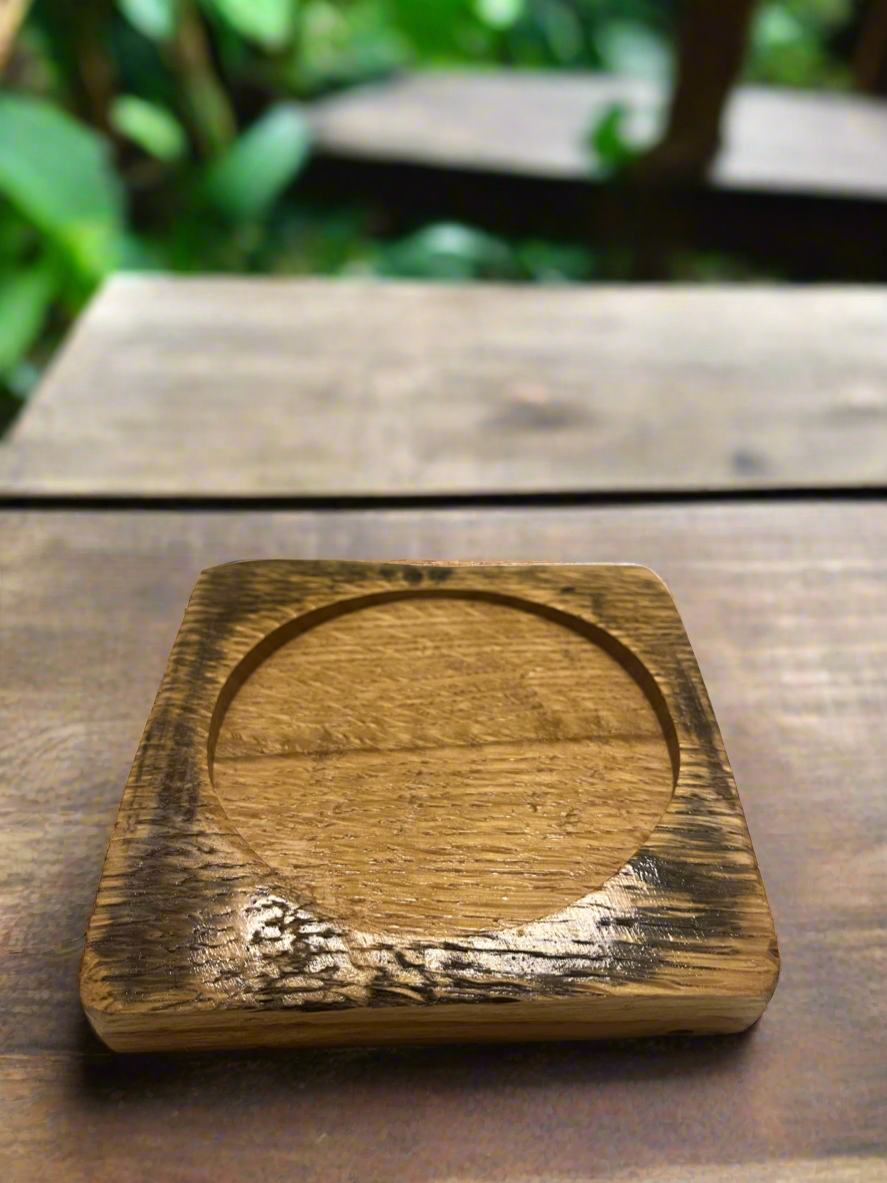 Bourbon barrel coster set (4)