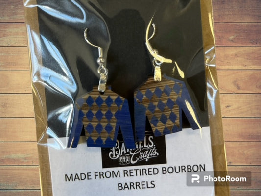 Blue Jockey Silks Earrings