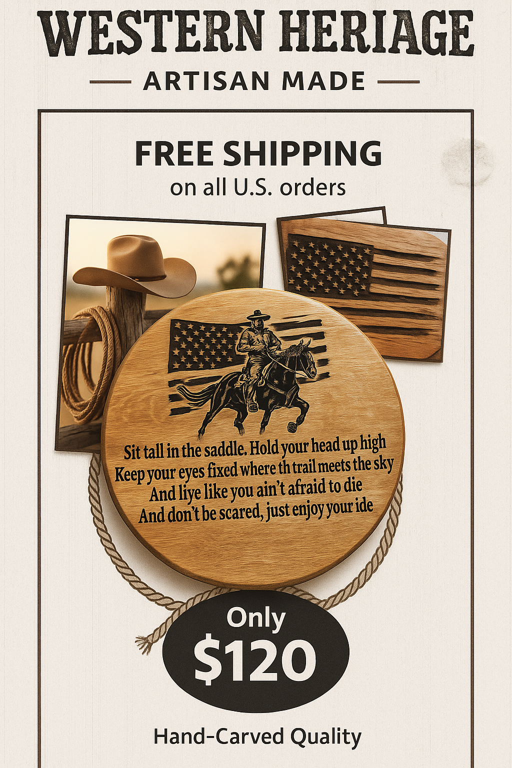 Sit tall in the saddle barrel head