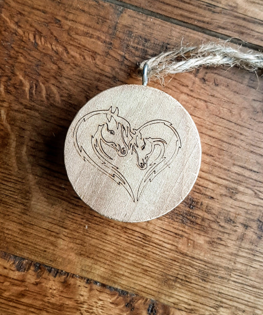 Horse heart barrel bung ornament